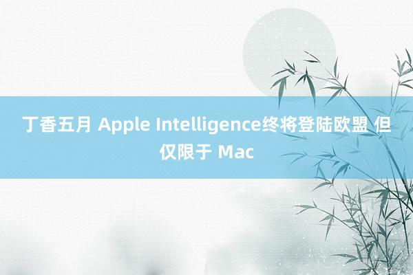 丁香五月 Apple Intelligence终将登陆欧盟 但仅限于 Mac