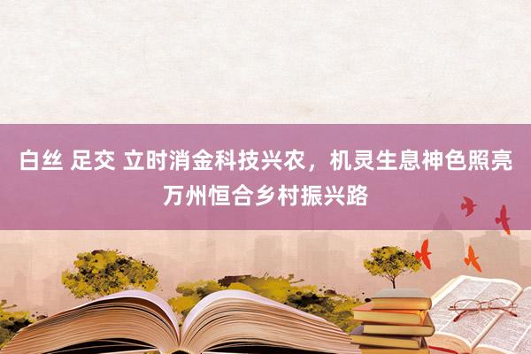 白丝 足交 立时消金科技兴农，机灵生息神色照亮万州恒合乡村振兴路