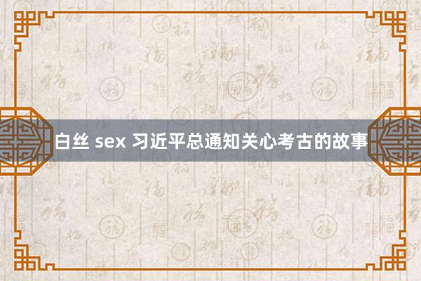 白丝 sex 习近平总通知关心考古的故事